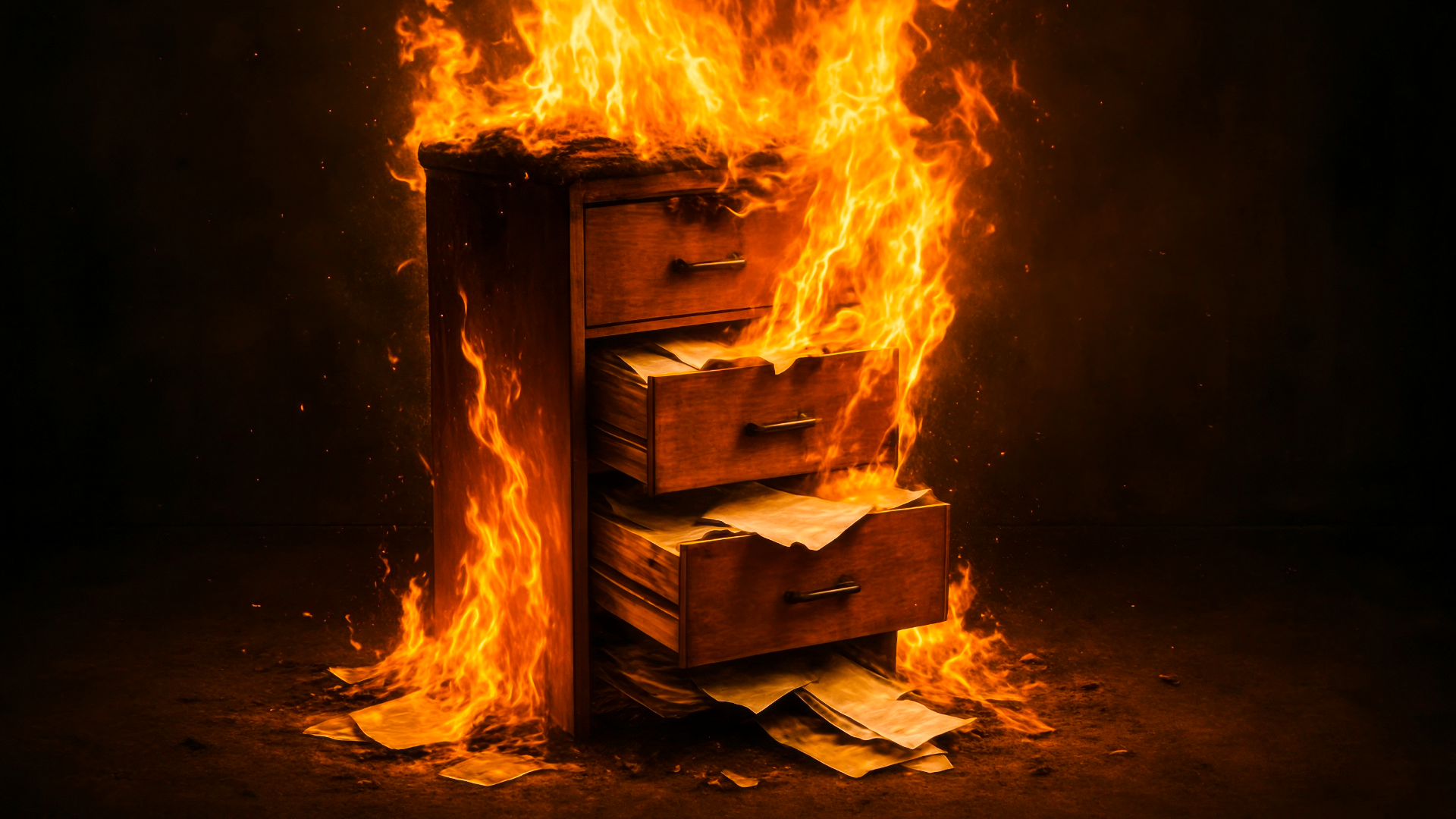 files burning in a cabinet - feature Nvolve blog image