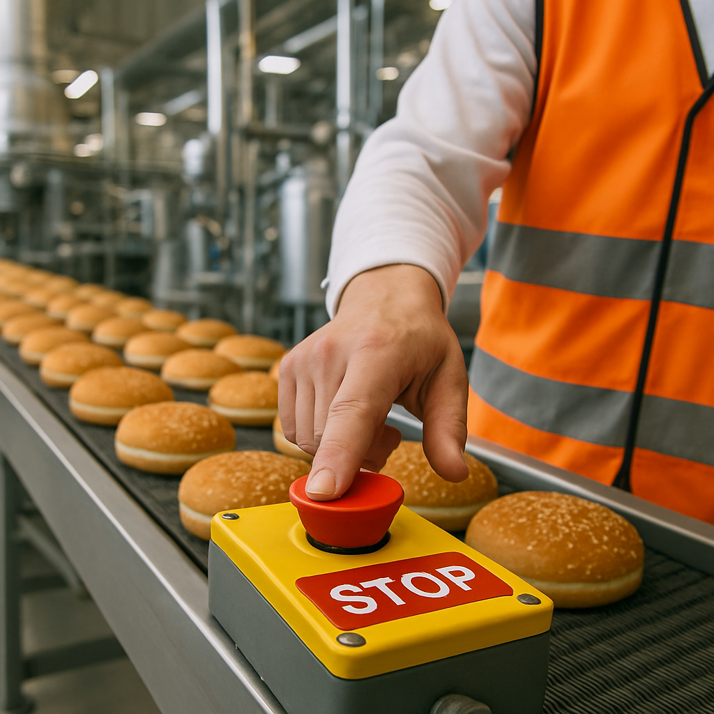 halting progress on a food production line