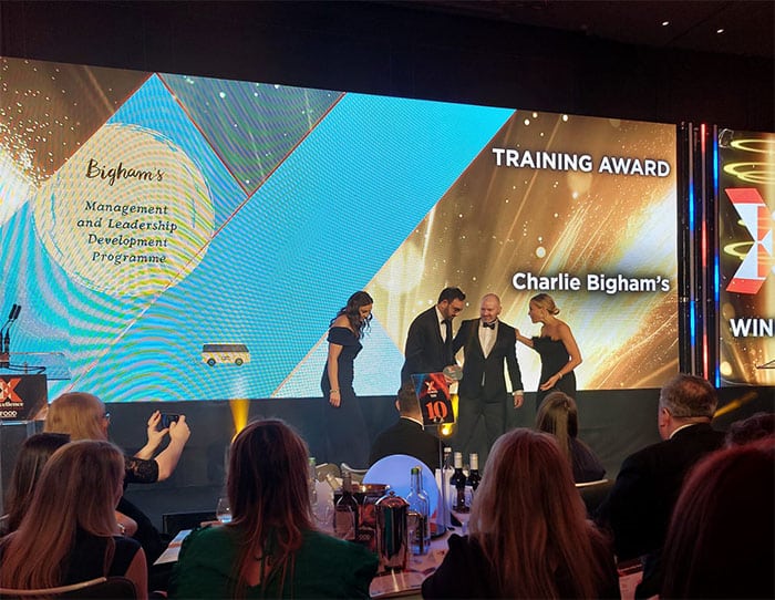 Charlie Bighams winners of the Training Award at the FMEA 2023